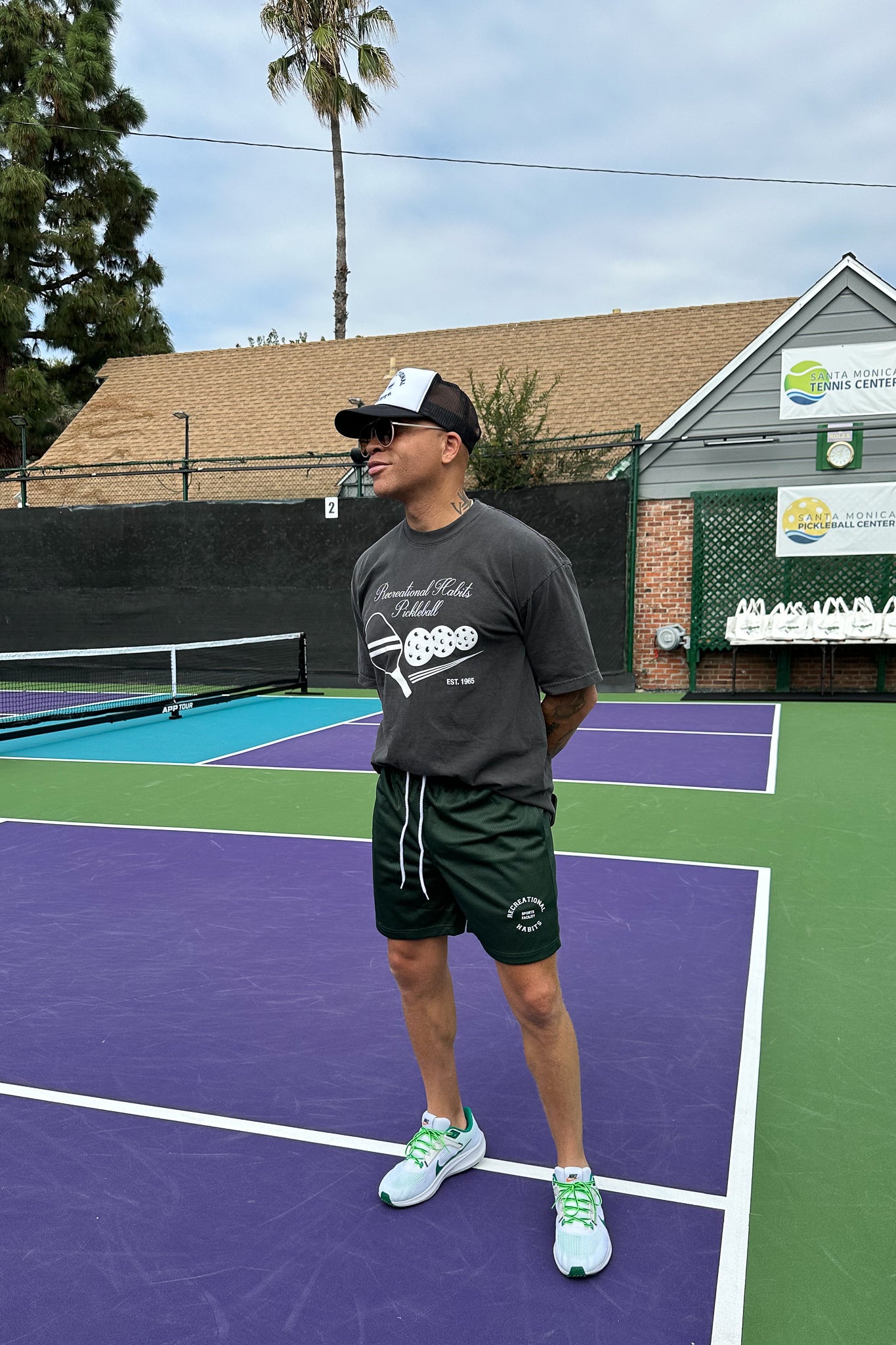 Vintage Pickleball Tee in Black