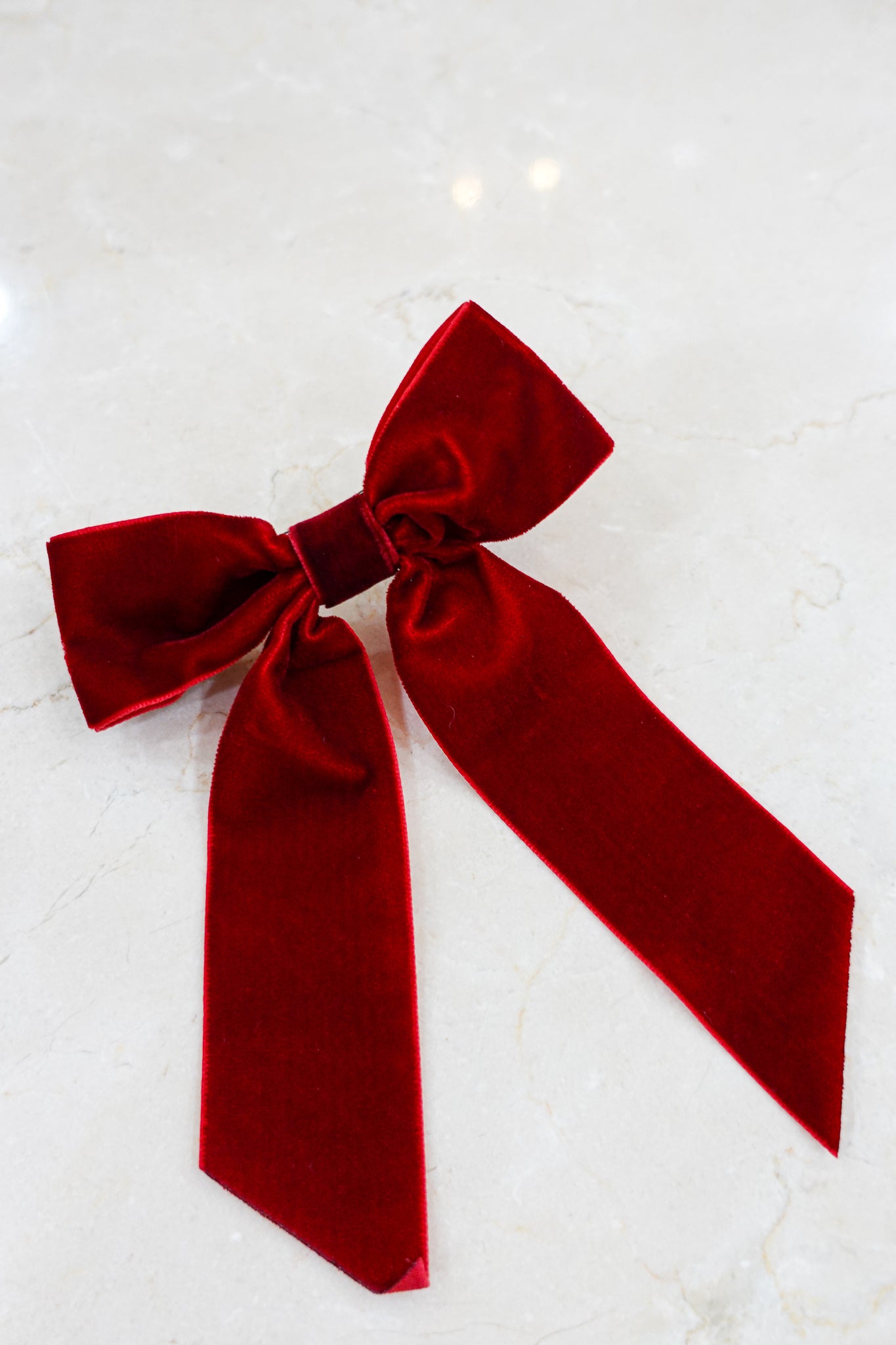 Red Velvet Medium Hair Bow