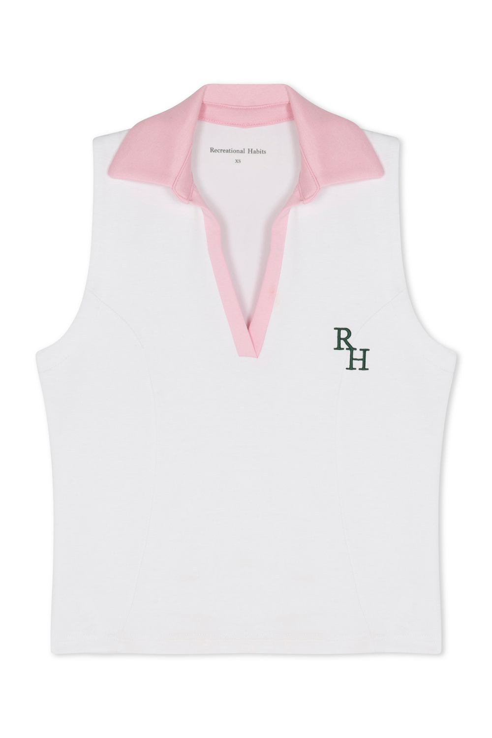 Sleeveless Jessi Polo with Pink Collar