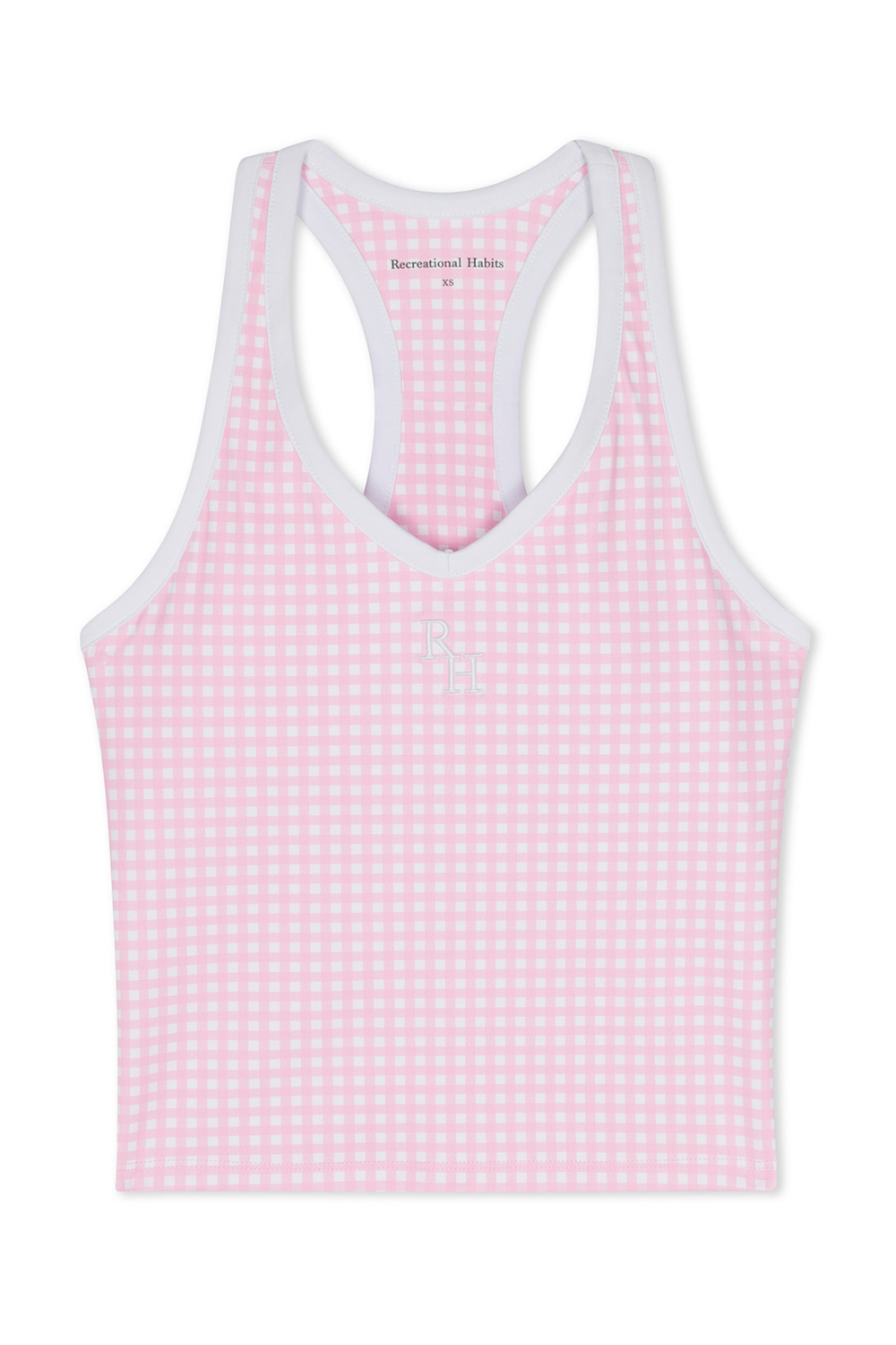 Paige Sports Bra Tank Gingham in Pink