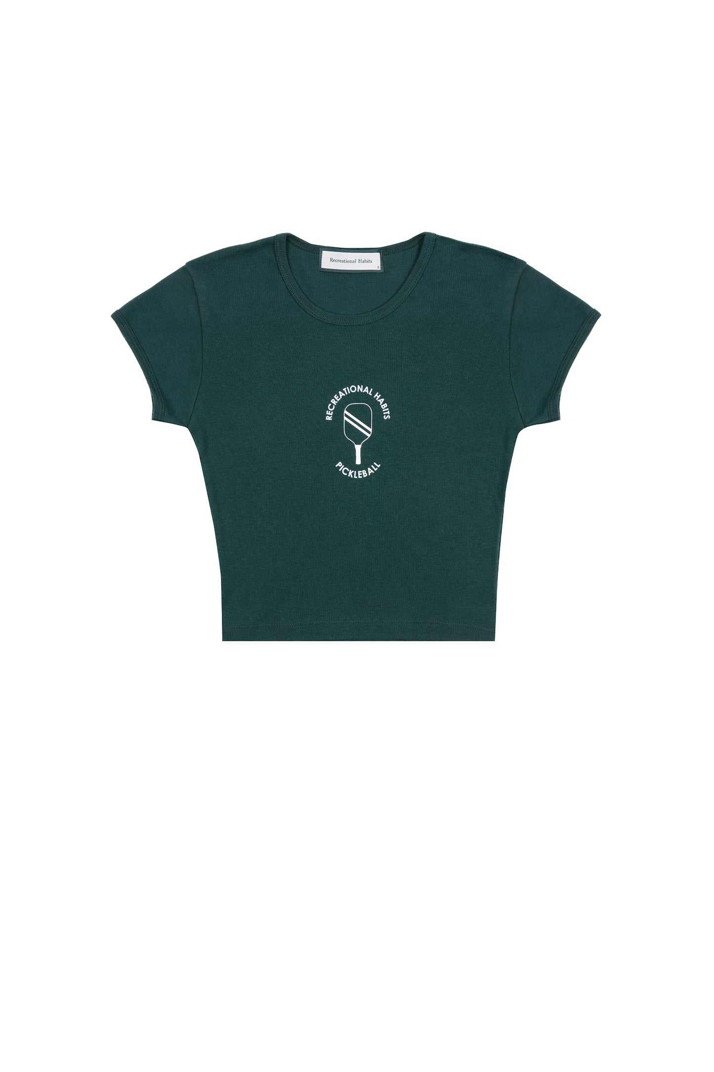 Leigh Cropped Pickleball T-Shirt In Green
