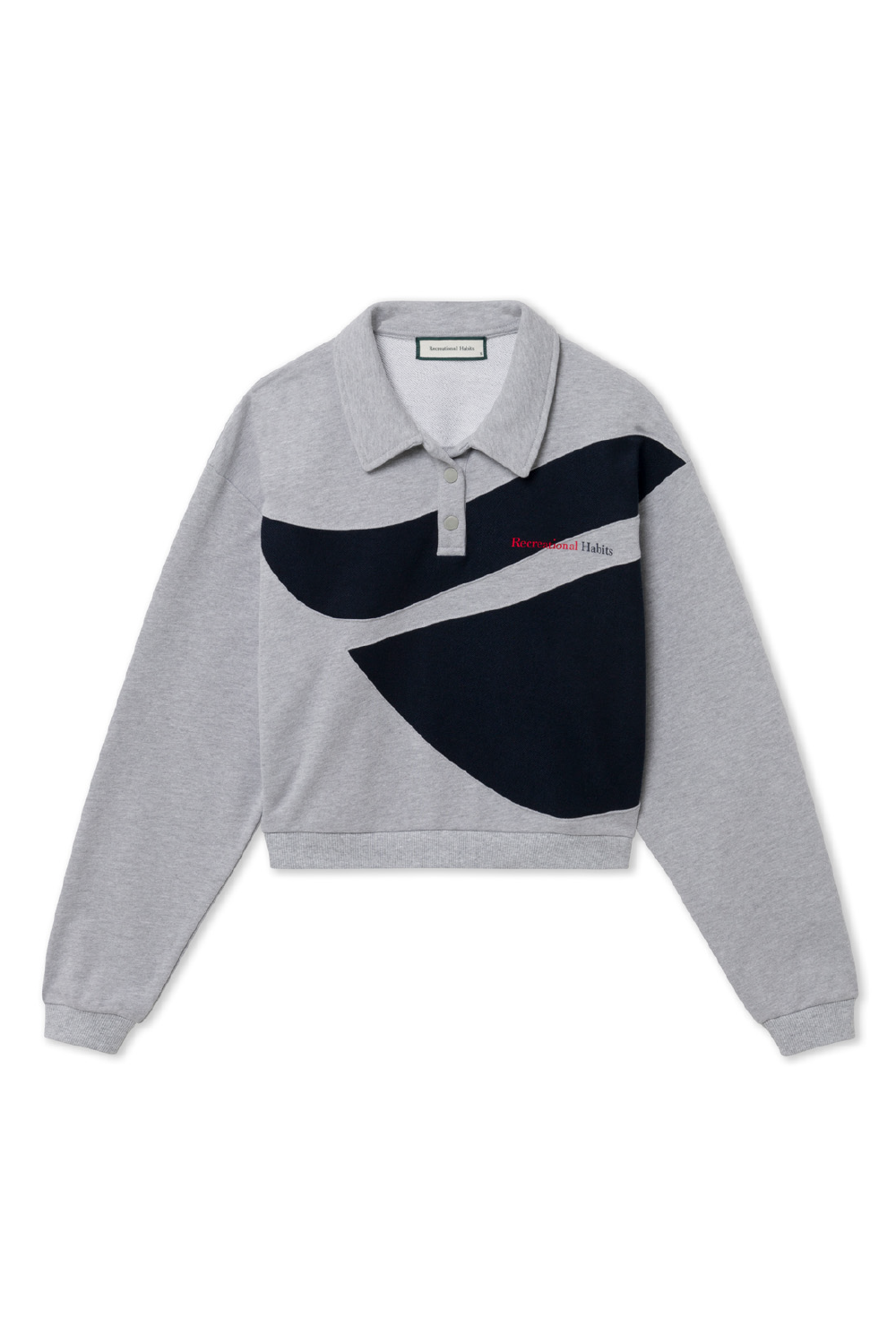 Recreational Habits x Keds Cropped Polo Pullover in Grey
