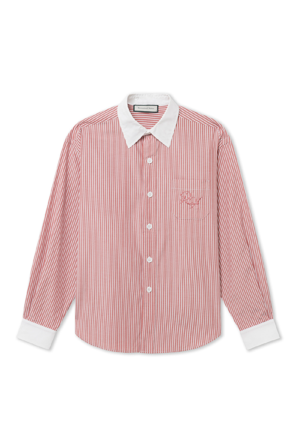 Martha Shirt in Maroon with Contrast Collar