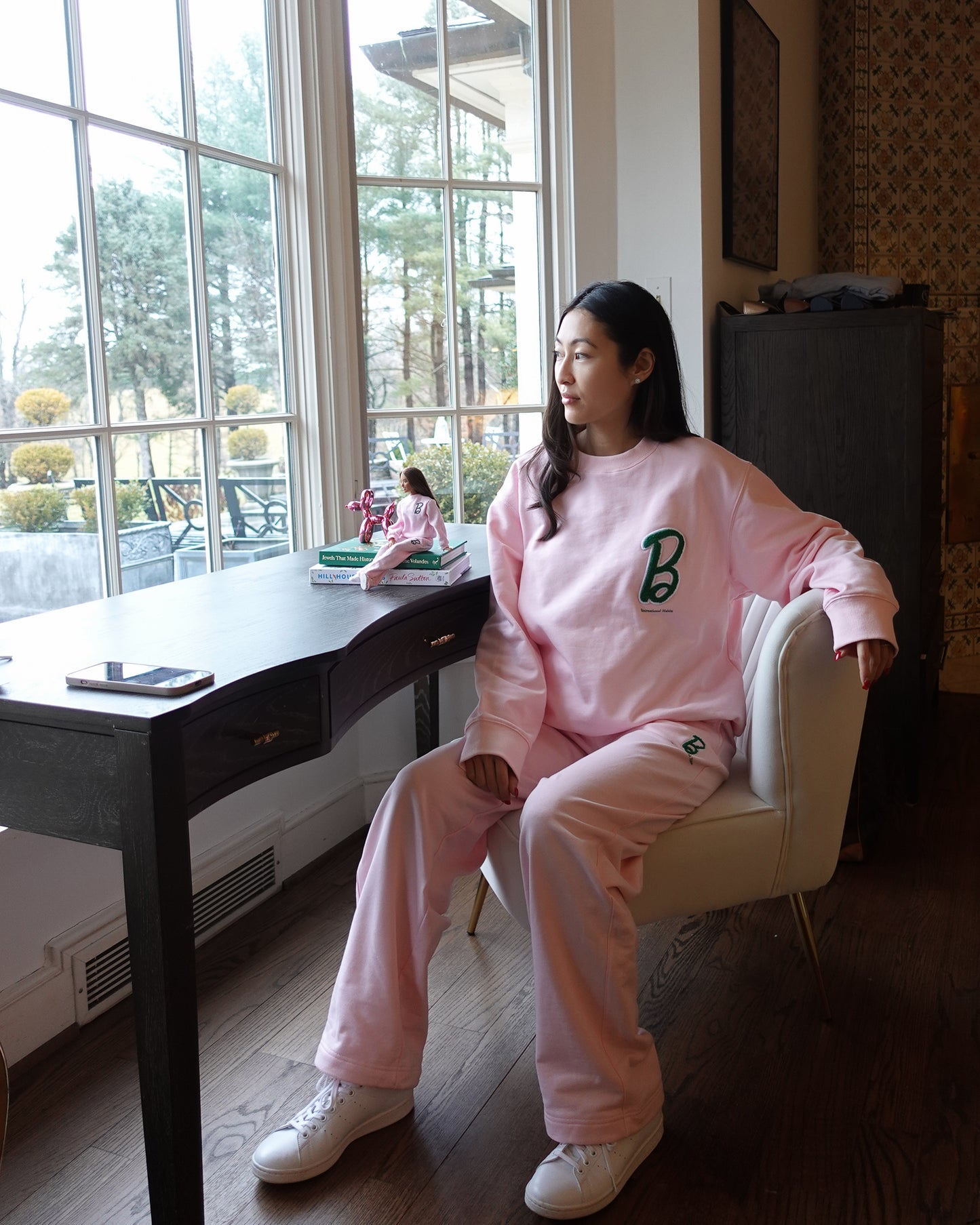 RH x @Barbiestyle™ Chenille Sweatpant in Pink French Terry