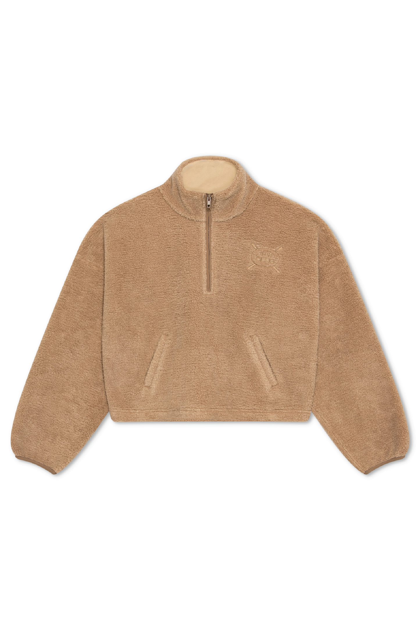 Horton Sherpa Quarter Zip in Brown