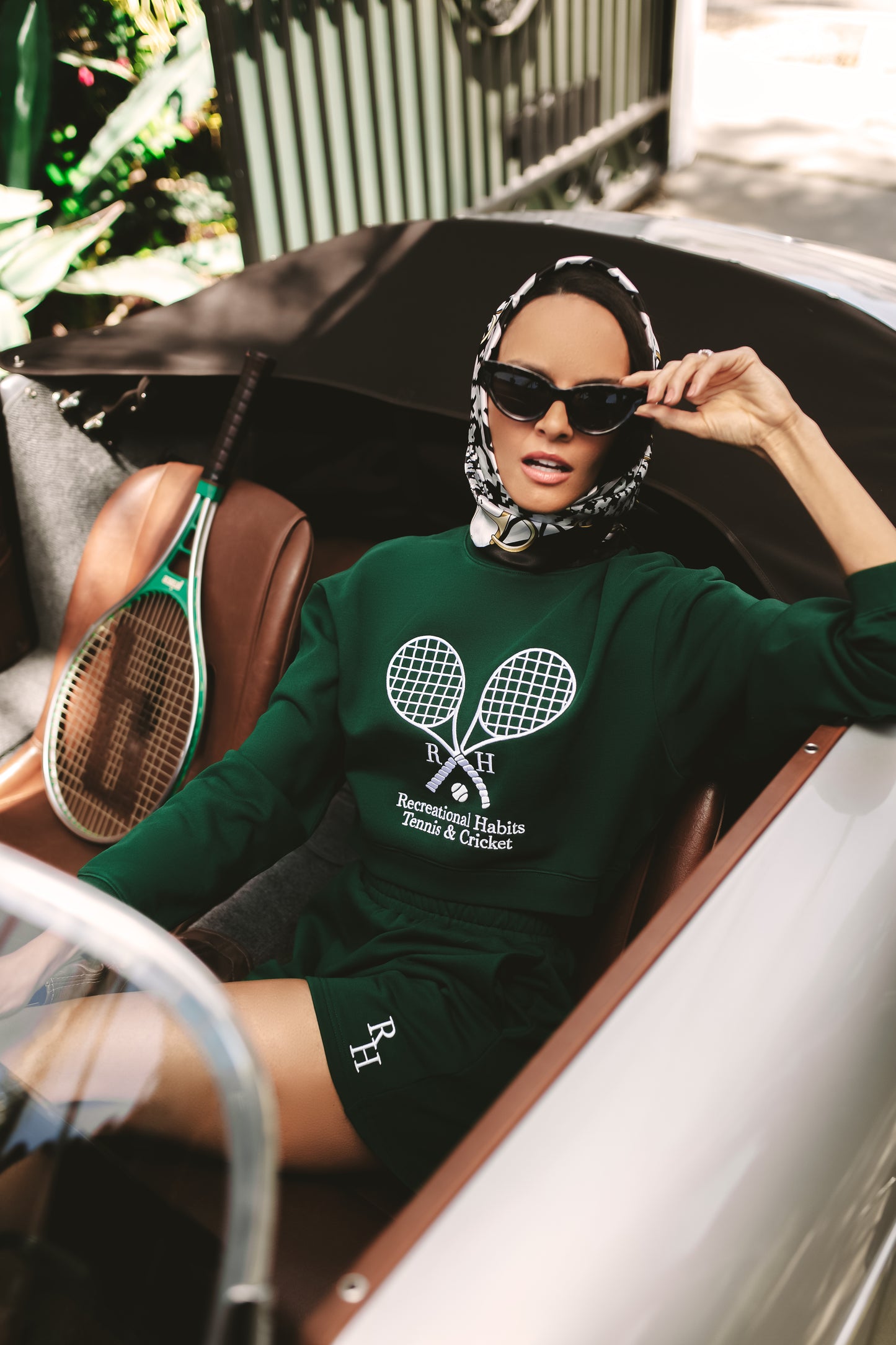 Green Varsity Cotton Short