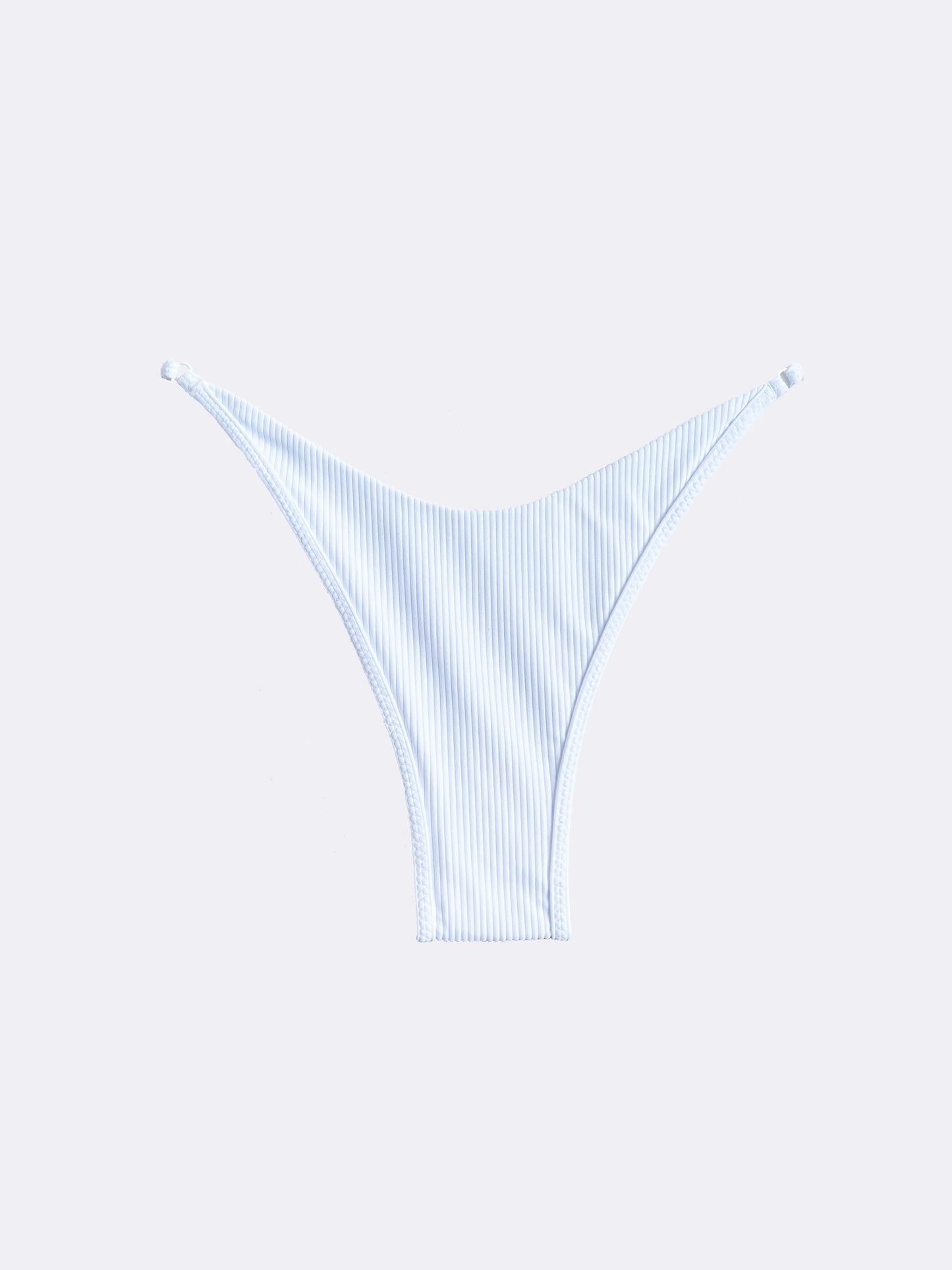 The Cape Ribbed Swim Bottom in White