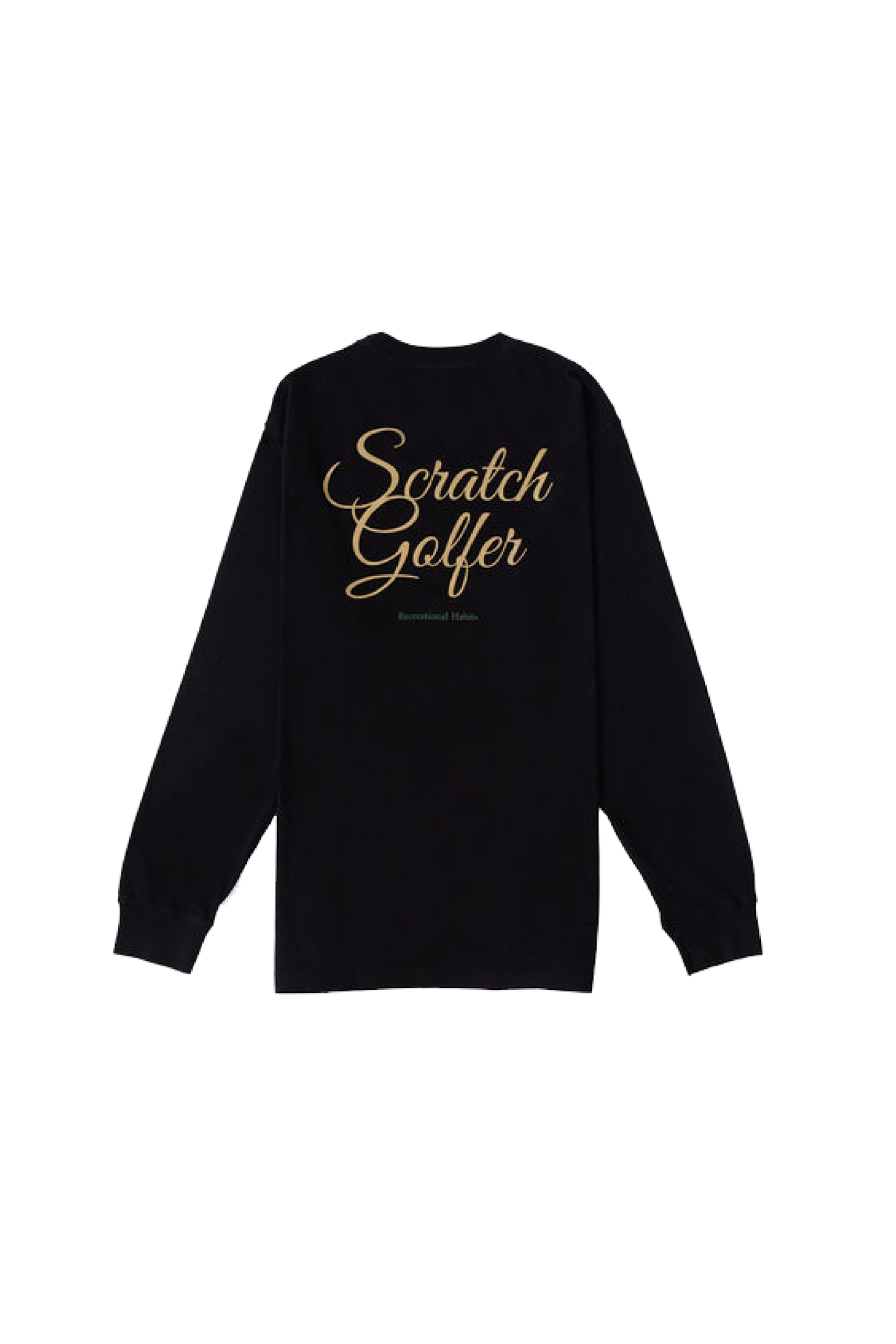 Fairway Unisex Long Sleeve Tee with Birdies in Black