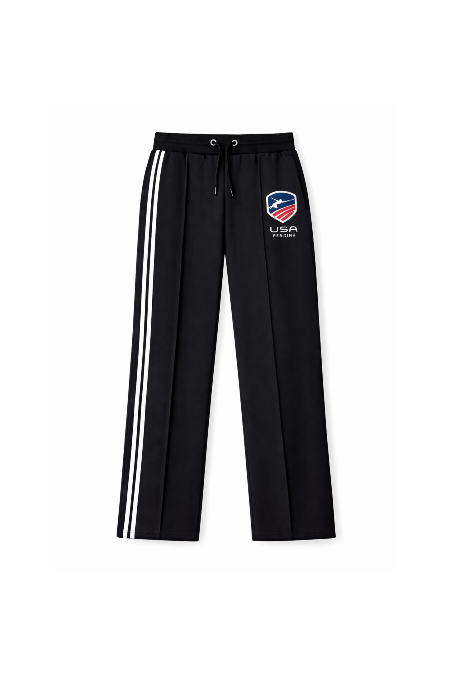 USA Fencing Tricot Track Pant in Black