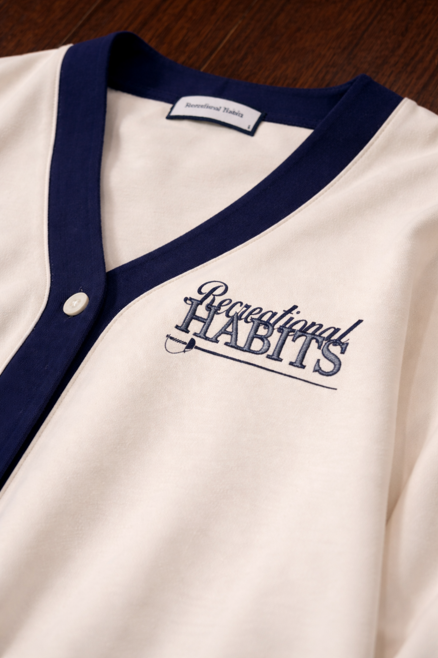 USA Fencing Hampton Cardigan In Ivory & Navy
