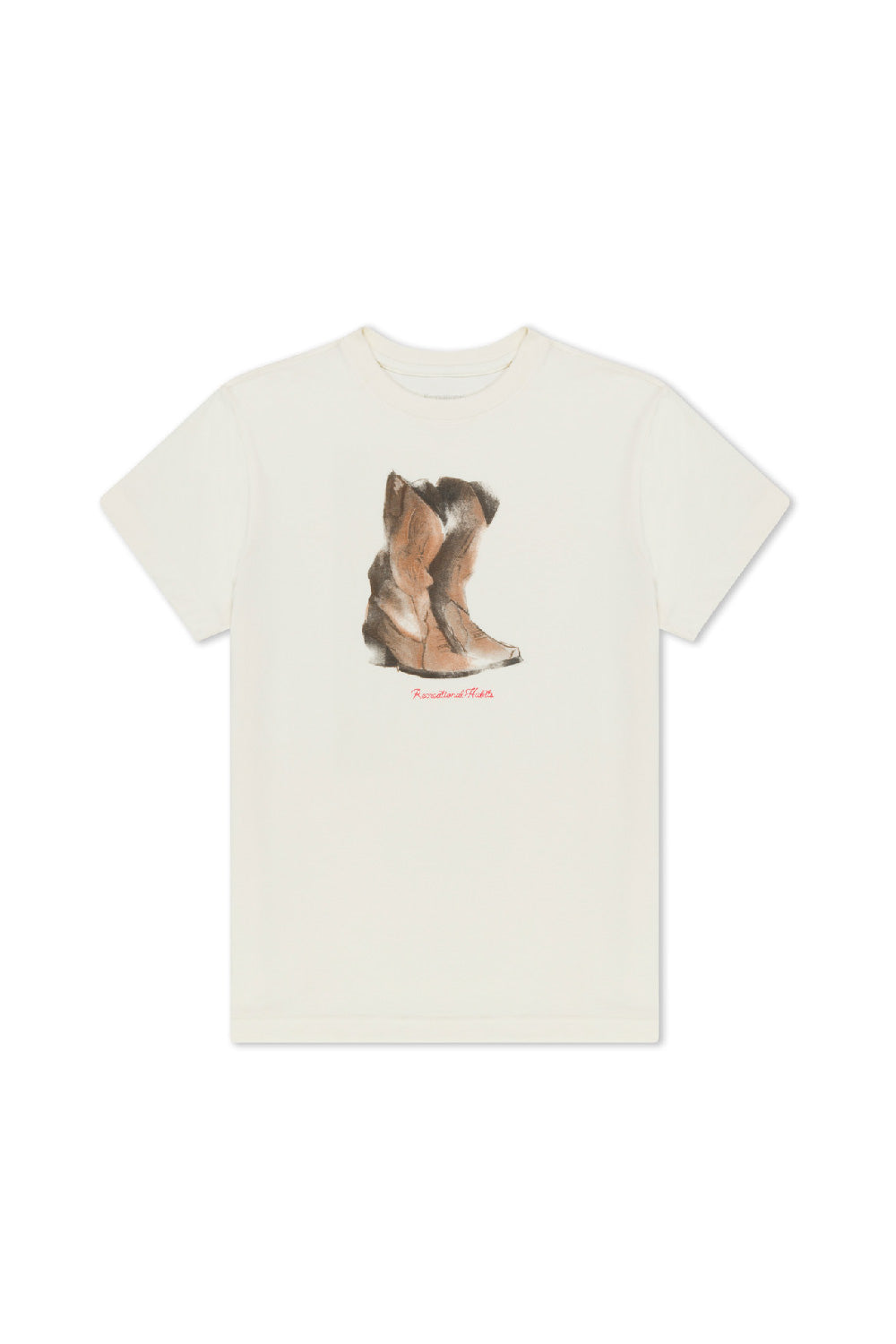 Morgan Boots Graphic Tee in Washed Cream