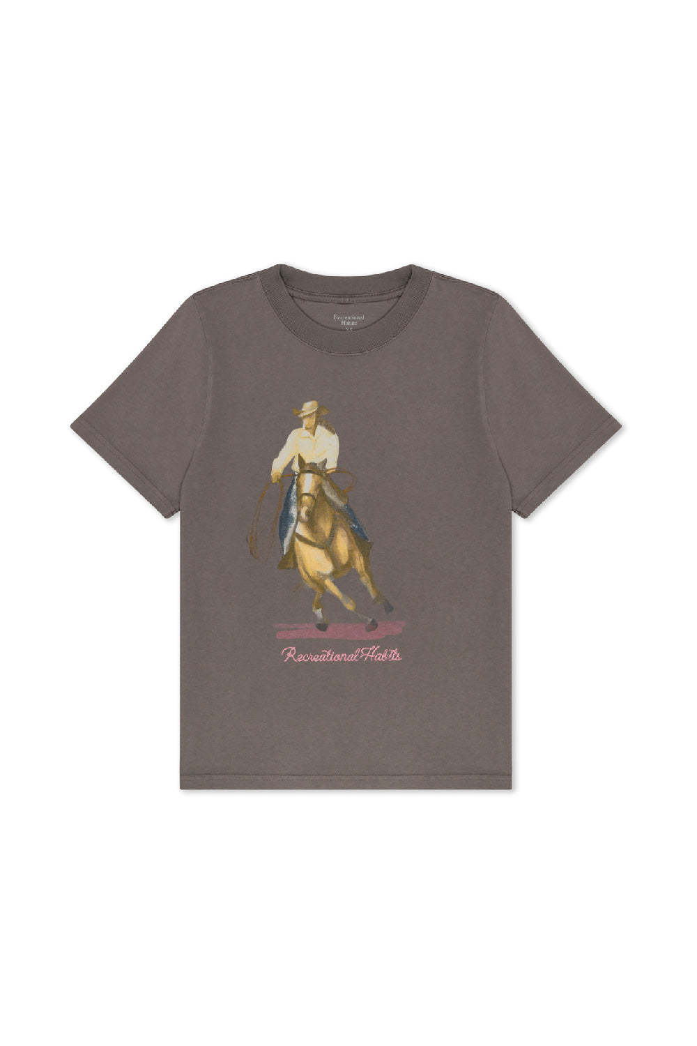 Evan Cowgirl Graphic Tee in Washed Black