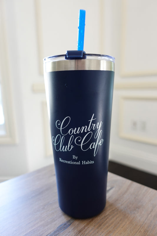 Country Club Cafe Insulated Tumbler In Navy