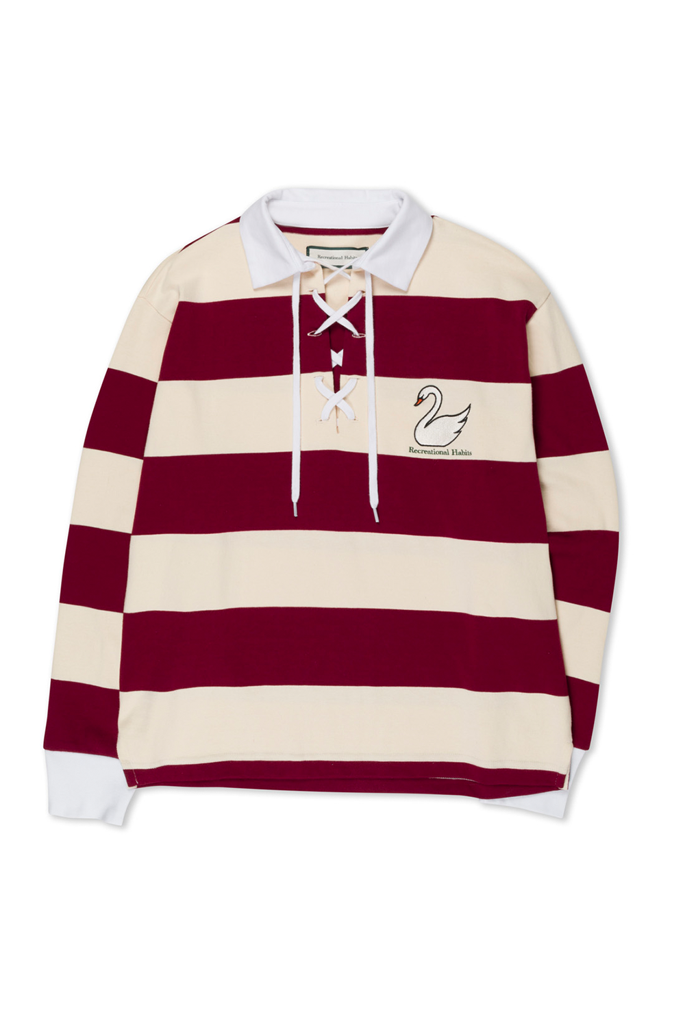 Ilona Striped Rugby in Maroon