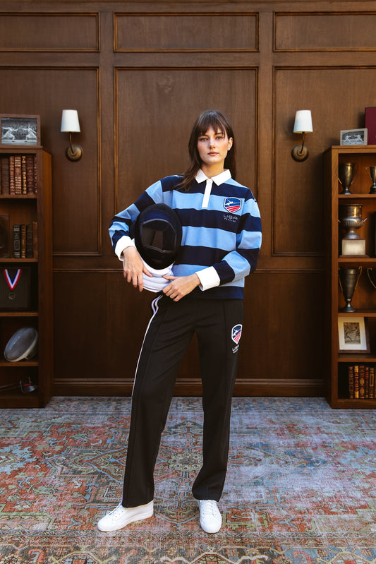 USA Fencing Rugby in Blue Stripe