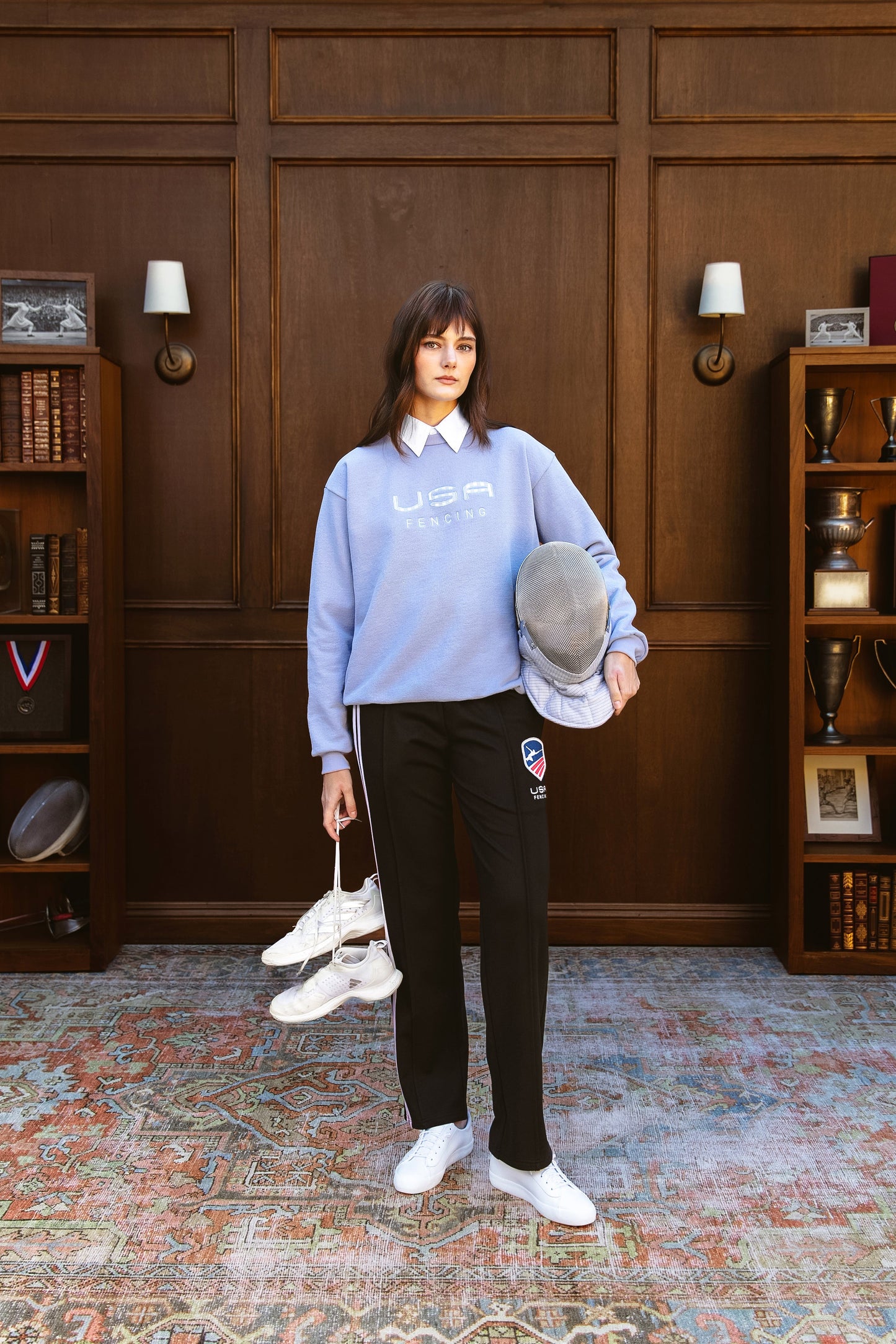 USA Fencing Crewneck in Blue