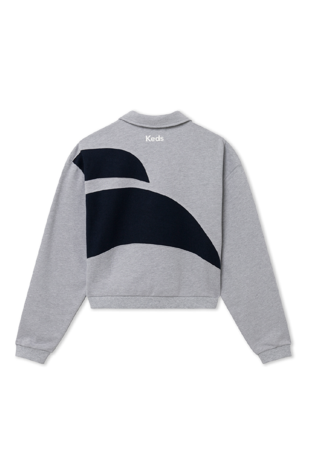 Recreational Habits x Keds Cropped Polo Pullover in Grey