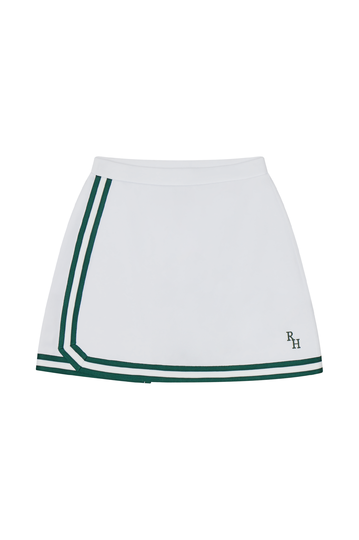 Spelman A-line Tennis Skirt with Green Trim