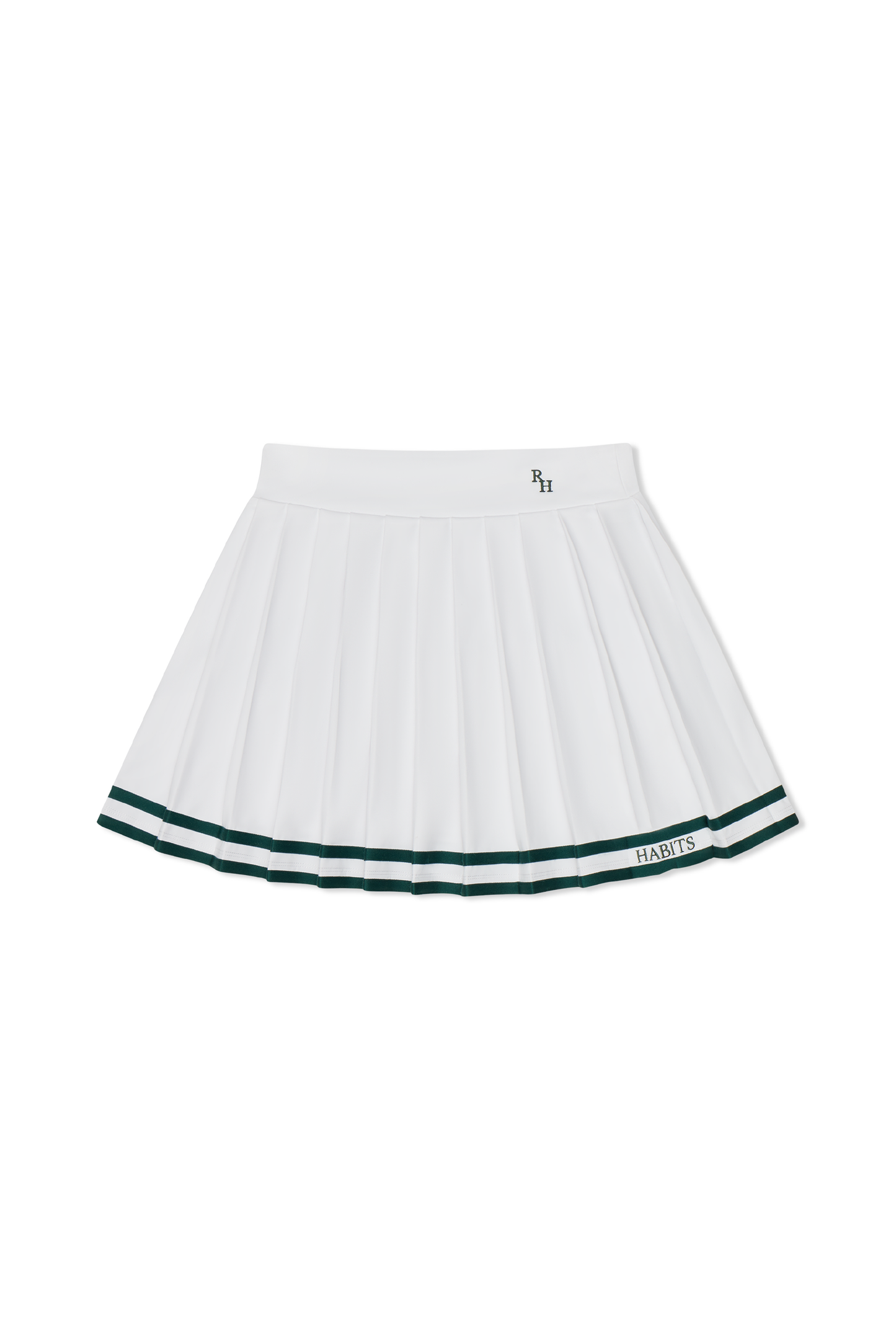 Natasha Tennis Skirt with Green Piping