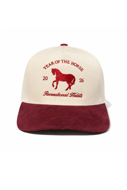 Year Of The Horse Trucker Hat in Fire Red
