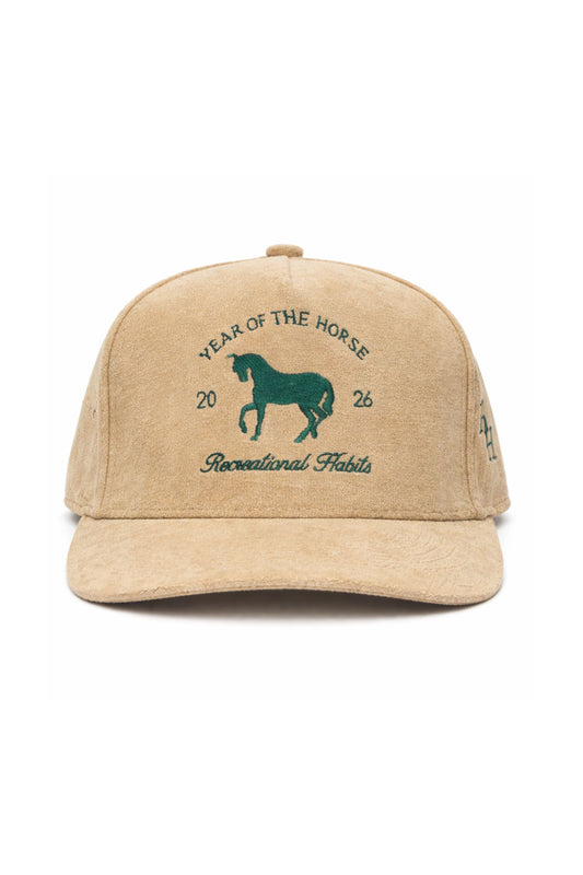 Year Of The Horse Trucker Hat in Tan