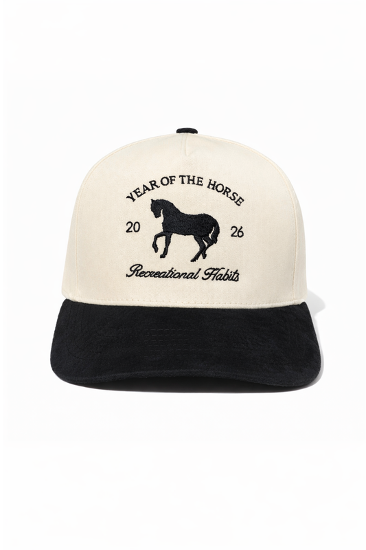 Year Of The Horse Trucker Hat in Black