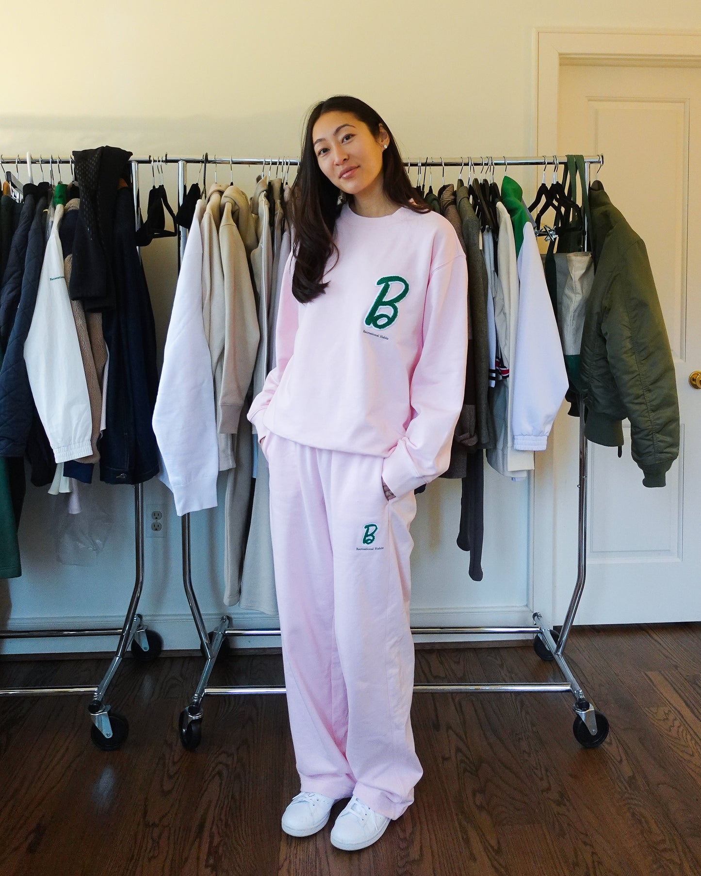 RH x @Barbiestyle™  Chenille Sweatpant in Pink French Terry