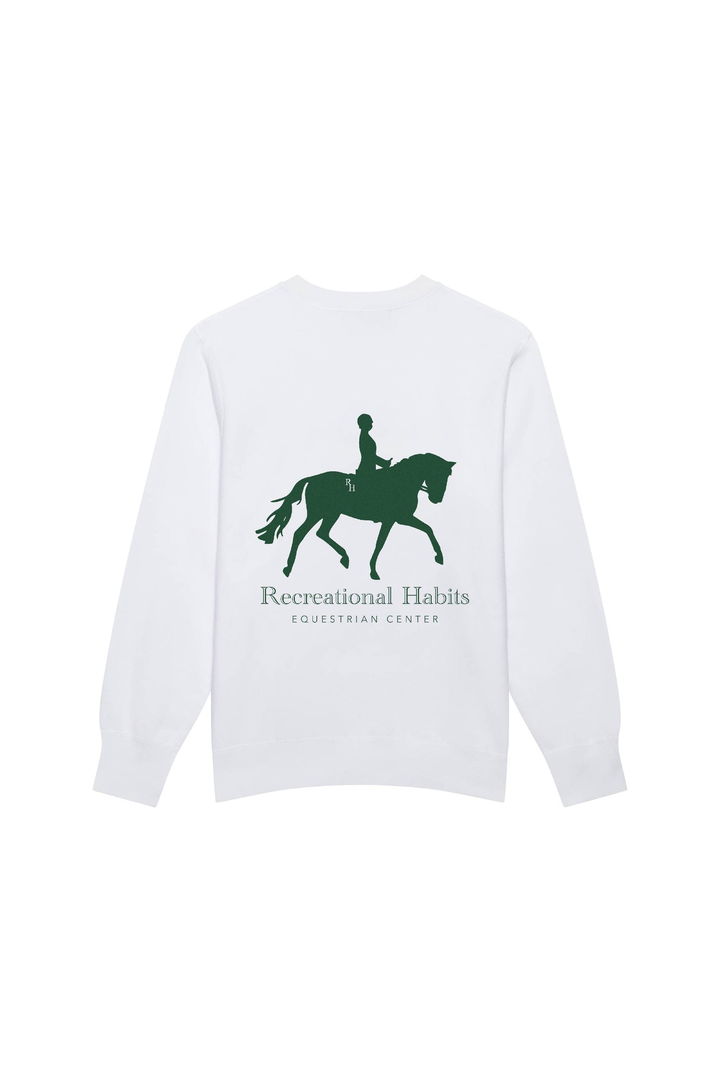 Stewie Unisex Equestrian Crewneck in White