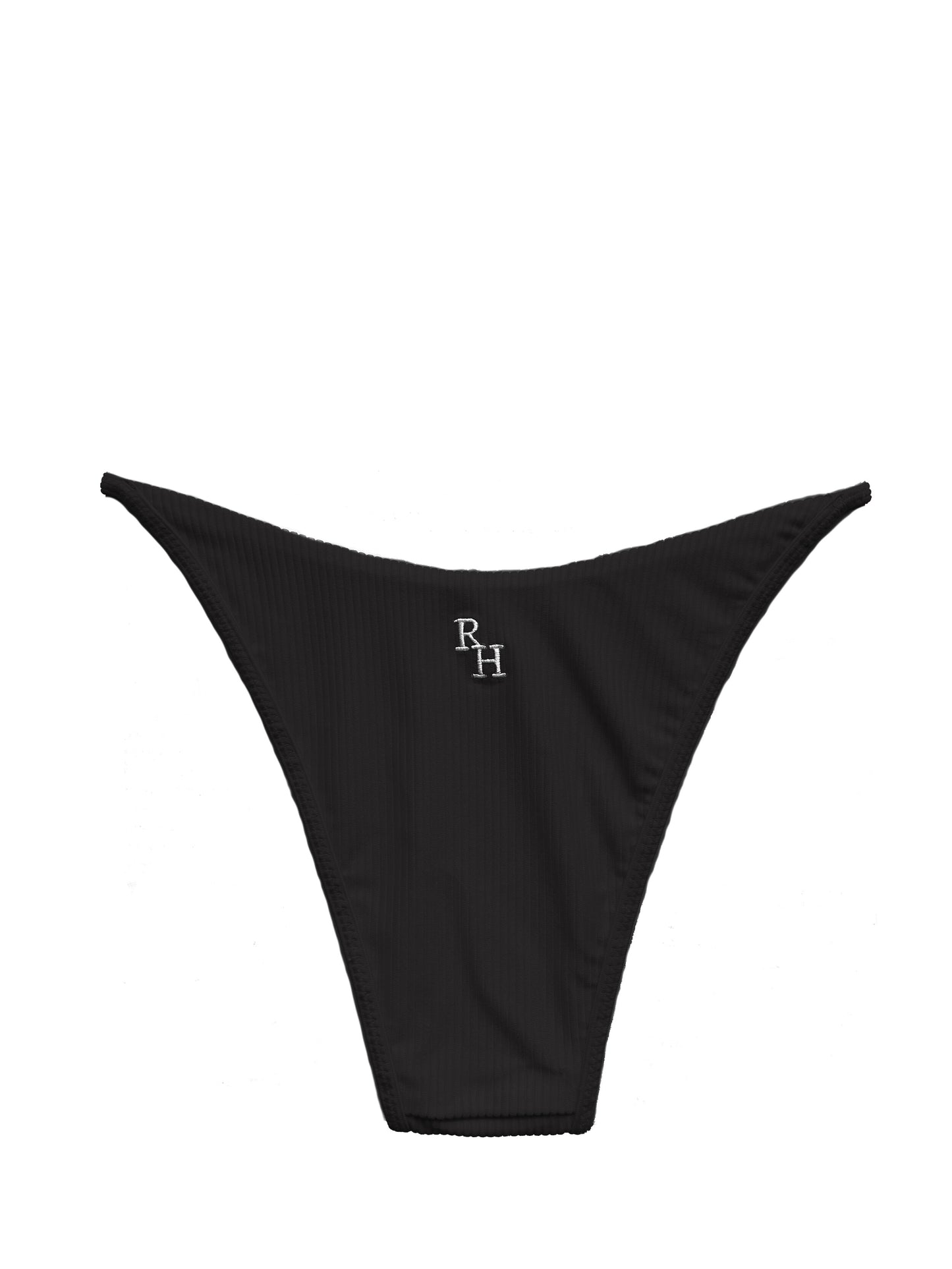 The Cape Ribbed Swim Bottom in Black