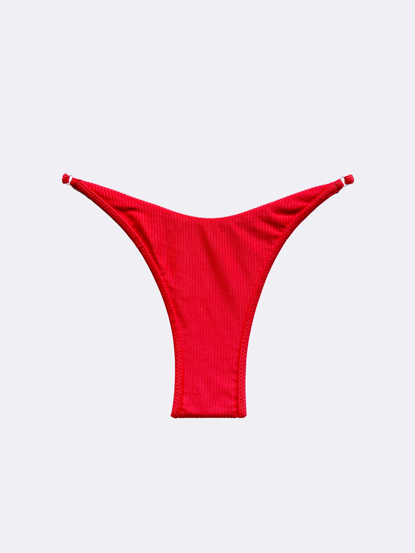 The Cape Ribbed Swim Bottom in Red