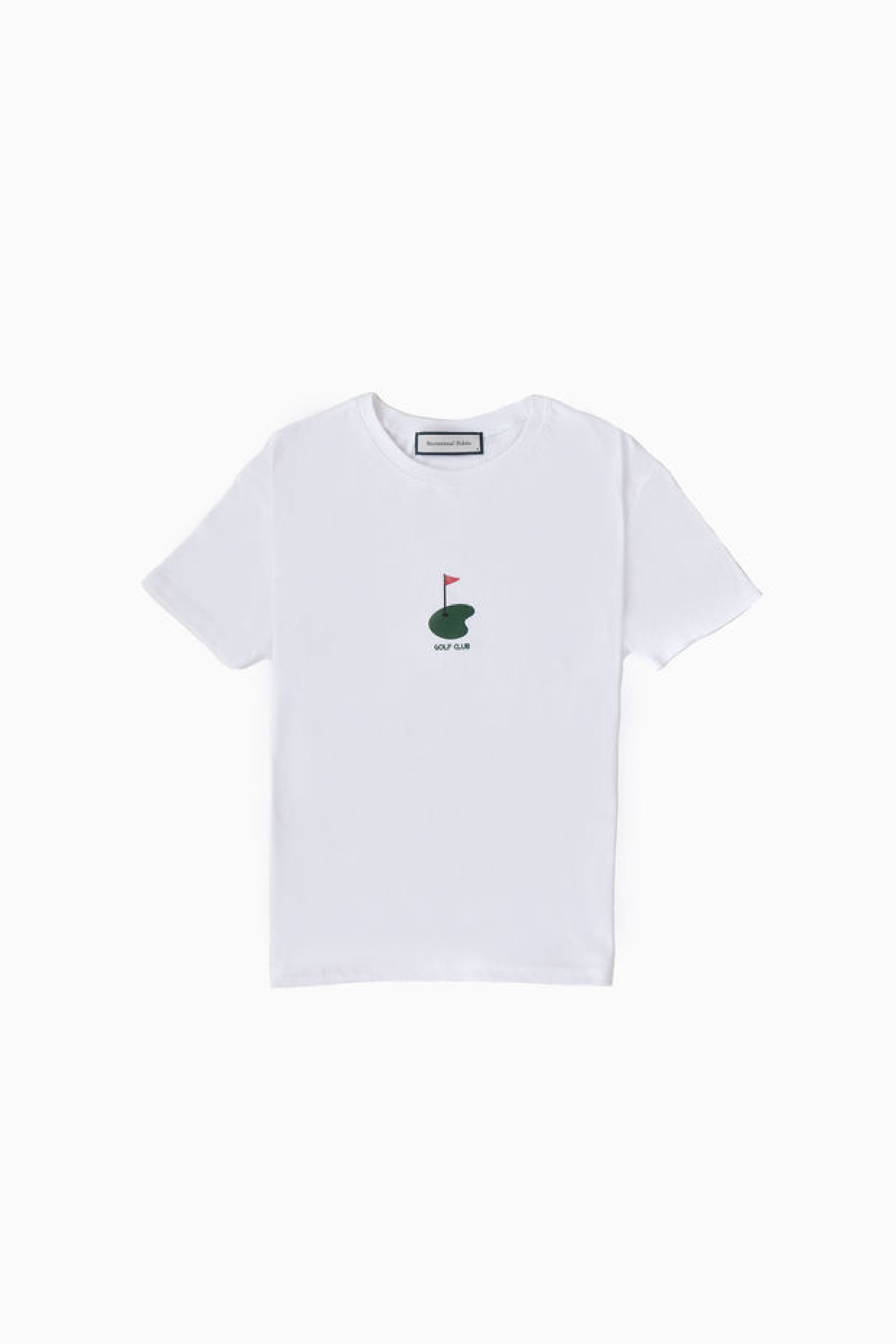 Flyer Cropped Tee with Flag in White – Recreational Habits
